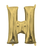 White Gold Letter H 16" Balloon