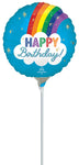 Satin Happy Birthday Rainbow 4" Air-fill Balloon (requires heat sealing)