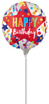 Satin Happy Birthday Star 4" Air-fill Balloon (requires heat sealing)