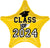 Class of 2024 Yellow Star 18″ Balloon