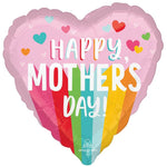 Happy Mother's Day Rainbow Stripes 18″ Balloon