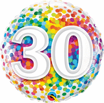Rainbow Confetti 30 18" Balloon
