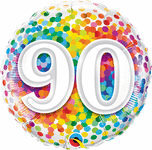 Rainbow Confetti 90 18" Balloon