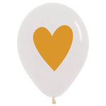 Heart Of Gold 11″ Latex Balloons (6 count)