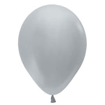 Metallic Silver 11″ Latex Balloons (10 count)