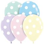 Polka Dots - Pastel Matte 11″ Latex Balloons (6 count)
