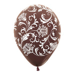 Damask - Metallic Chocolate 11″ Latex Balloons (50 count)