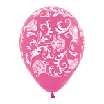 Damask - Fuchsia 11″ Latex Balloons (6 count)