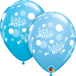 11" Baby Boy Blue Dots-A-Round (50 count)