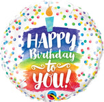 Happy Birthday to You Rainbow Cake 18" Balloon