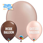 Chocolate Peach - Double-stuffing Kit 5″ Latex Balloons (100 count)