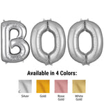 Boo - Anagram Letters Kit White Gold 34″ Balloons