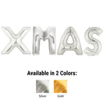 Xmas - Megaloon Letters Kit Silver 40″ Balloons
