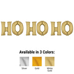 Ho Ho Ho - Anagram Letters Kit White Gold 34″ Balloons
