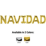 Navidad - Northstar Letters Kit (air-fill Only) Silver 16″ Balloons