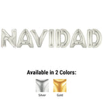 Navidad - Megaloon Letters Kit Silver 40″ Balloons