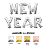 New Year - Anagram Letters Kit (air-fill Only) Rose Gold 16″ Balloons