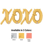 Xoxo - Betallic Script Letters Kit (air-fill Only) Gold (4 count)