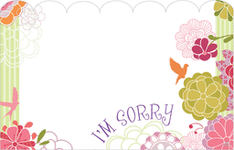 Enclosure Card - I'm Sorry Birds & Flowers (50 count)