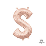 Rose Gold Letter S 16″ Balloon