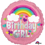 Birthday Girl Rainbow Fun 17″ Balloon