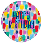Clearz - Painterly Happy Birthday 18″ Balloon