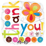 Thank You Colorful Flowers 18″ Balloon