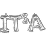 20″ Block Phrase: "it's A" - Silver (air-fill Only)