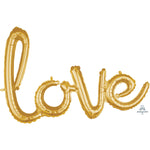 31″ Script Phrase "love" Gold