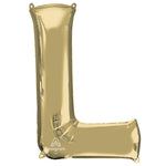 White Gold Letter L 34″ Balloon