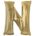 White Gold Letter N 34″ Balloon
