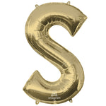 White Gold Letter S 34″ Balloon