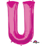 Pink Letter U 34″ Balloon