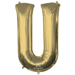 White Gold Letter U 34″ Balloon