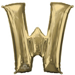 Letter W - Anagram - White Gold 34″ Balloon