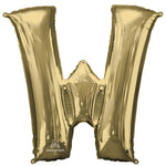 White Gold Letter W 34″ Balloon