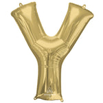 White Gold Letter Y 34″ Balloon