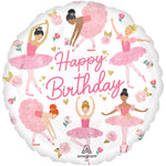 Ballerina Girl Birthday 18″ Foil Balloon by Anagram from Instaballoons