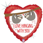 Love Hanging With You Sloth 18″ Balloon