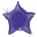 Purple Holographic Star 21″ Balloon