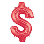 Dollar Sign $ - Red Megaloon 40″ Balloon