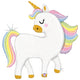 Glitter Pastel Unicorn 48″ Balloon