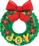 Christmas Joy Wreath 36″ Foil Balloon by Betallic from Instaballoons