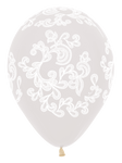 Crystal Clear Lace Print 11″ Latex Balloons by Betallic from Instaballoons