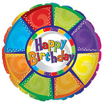 Happy Birthday Colorful Pieces 17″ Balloon