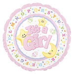 Its A Girl Moon & Stars 17″ Balloon