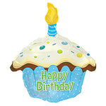 Birthday Blue Cupcake Shape 22″ Balloon