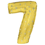 Number 7 - Gold Sparkle 38″ Balloon