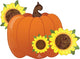 Fall Pumpkin and Sunflowers 31″ Balloon