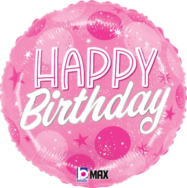 18'' Happy Birthday Dots of Color Balloon